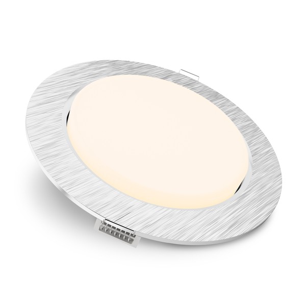 RX-3 Runder Led Einbaustrahler Alu GebüRstet Mit GX53 Led Dimmbar 7W Warmweiß-image