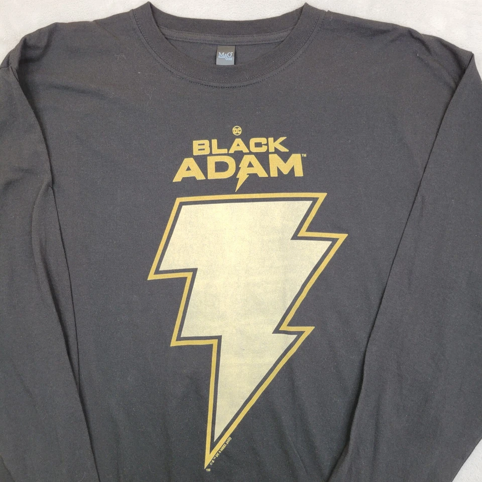 Vintage Black Adam Shirt Men Large DC Comics Books The Rock Lightning Bolt Adult - Image 2 of 4