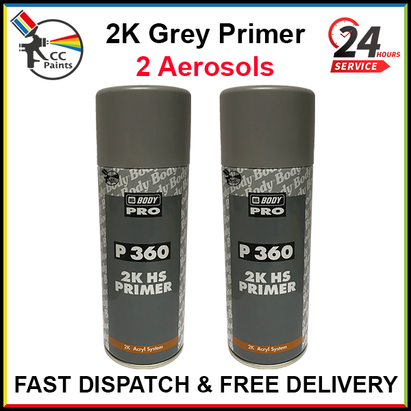 HB Body 360 2K HS Filler Anticorrosive Primer GREY Aerosol 400ml x