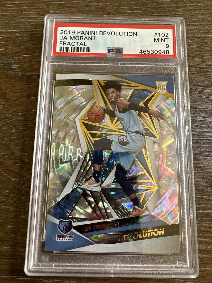 Ja Morant FRACTAL PRIZM ROOKIE CARD PSA 9 GRIZZLIES 2019 JA MORANT Revolution RC