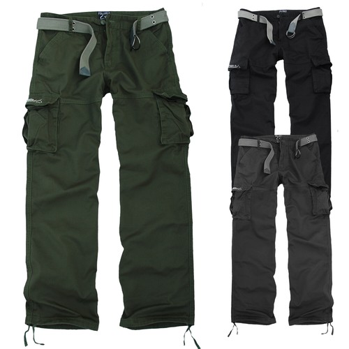 Pantaloni lunghi Cargo uomo con tasconi multitasche laterali lavoro Fun  Coolo | eBay