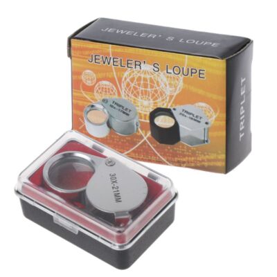Jewelry Eye Loupe Magnifier Magnifying Glass Triplet Jewelers 30x21mm