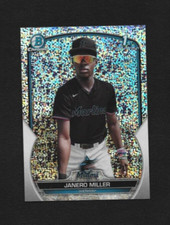 2023 Bowman Chrome Janero Miller BCP-184 Speckle Refractor 183/299 Miami Marlins