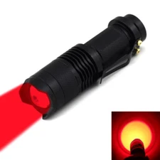 Ultra Fire C9 Red Light LED Single Mode  Zoomable Mini Hunting  Flashlight Torch