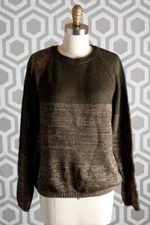 NWT See by Chloe Metallic Crew Neck Pullover Italy 42 $350 Green