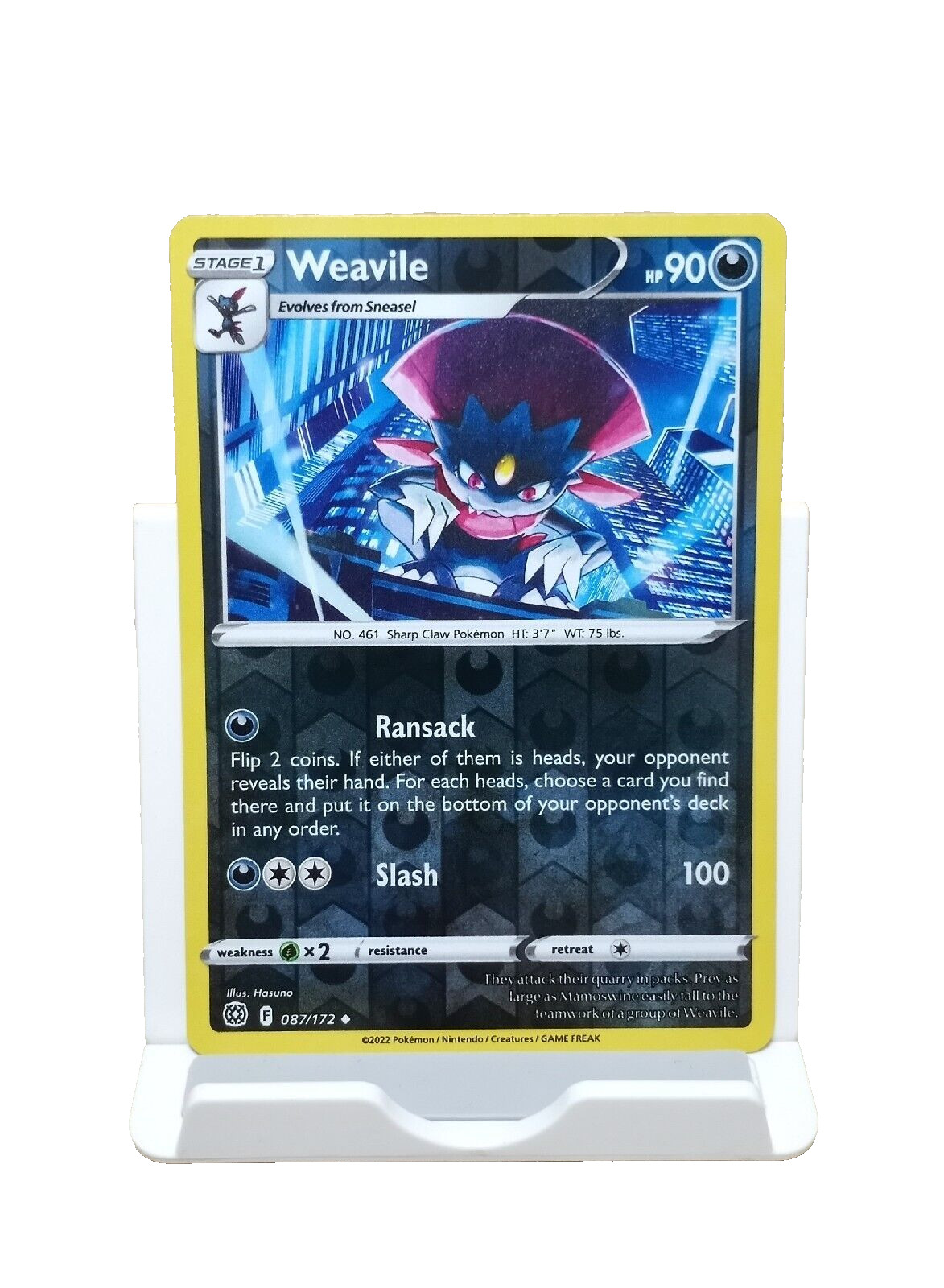 Weavile 087/172 Reverse Holo Brilliant Stars Pokemon TCG Card