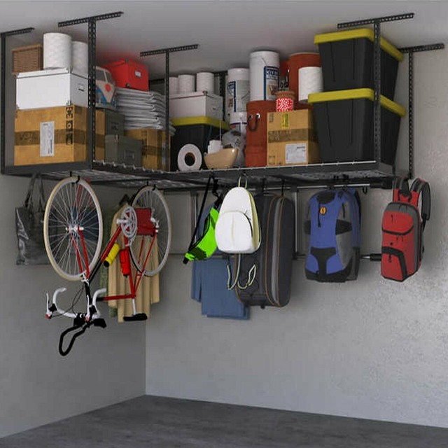 SafeRacks Overhead Garage Storage Combo Kit, Two 4'x8' Racks, 18"33