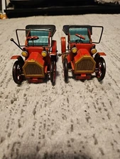 MODERN TOYS Vintage Trade Mark Tin Litho Lever Action Cars Japan Made No. 27579