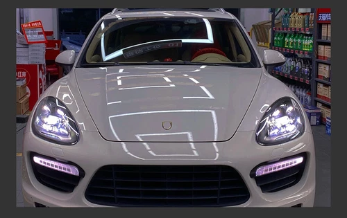 LED DRL Headlight For Porsche Cayenne 2011-2018 LED Front Turn Signal Assembly - Picture 8 of 11