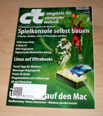 Computer PC Zeitung Zeitschrift - C't 8 / 2014 - Technik Linux Ultrabooks
