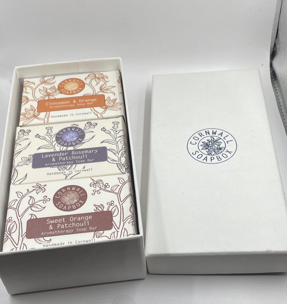 CORNWALL SOAPBOX  3 X Soap Bar Gift Set New WQ