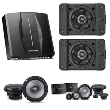 Alpine PXE-C80-88 DSP Amp w/ (2) SS-SB10 Subwoofer, R2-S653 & R2-S65