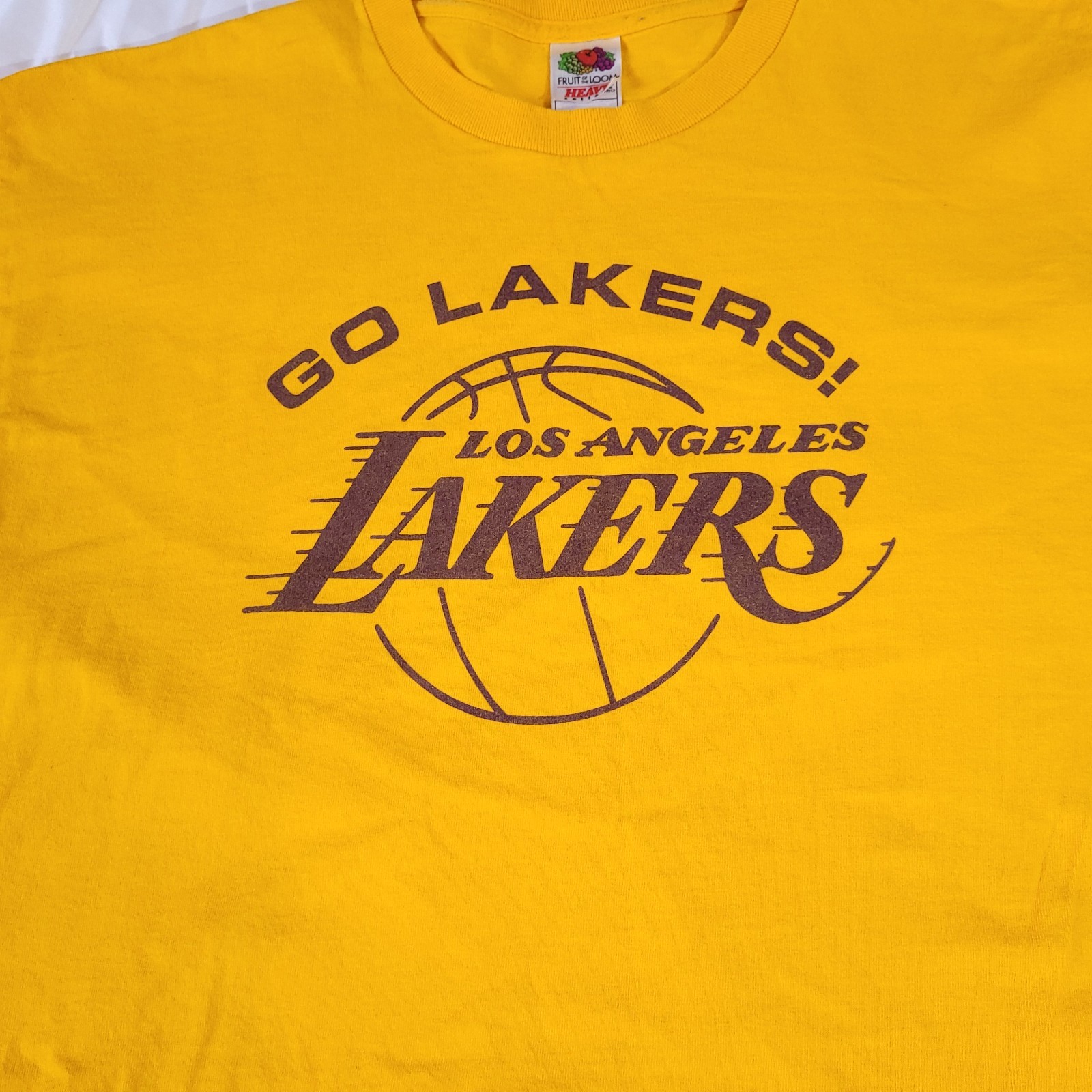Maillot Lakers Magic Johnson Vintage - Taille XL - Jaune - Années 80 - Macgregor - Occasion