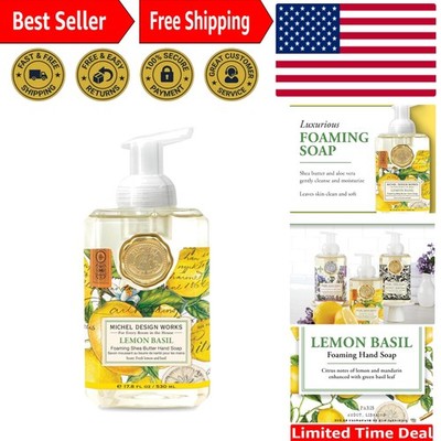 Brightening Foaming Hand Soap with Shea Butter - Luxurious Lemon Basil 17.8 oz