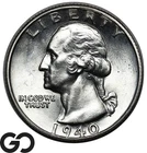 1940-D Washington Quarter, Super Lustrous Superb Gem BU++