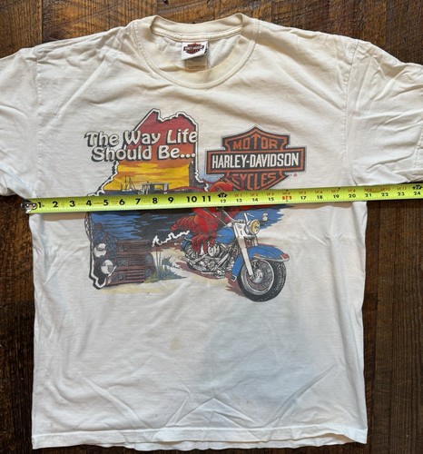 Vintage Harley Davidson T-Shirt Größe Large Central Maine Lobster Motorrad Bike - Bild 6 von 9