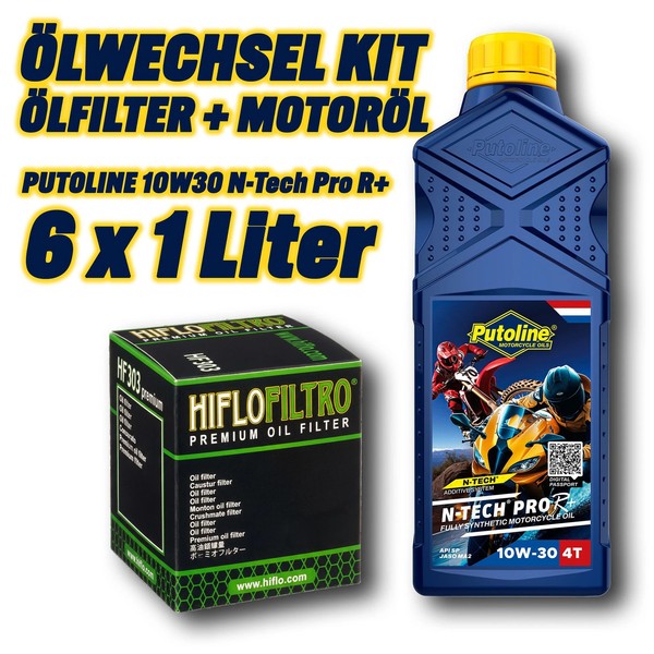 ÖLfilter MotoröL Kit 6L 10W30 N-Tech Pro (FüR: Kawasaki Z 900 RS ABS ZR900K 21 )-image