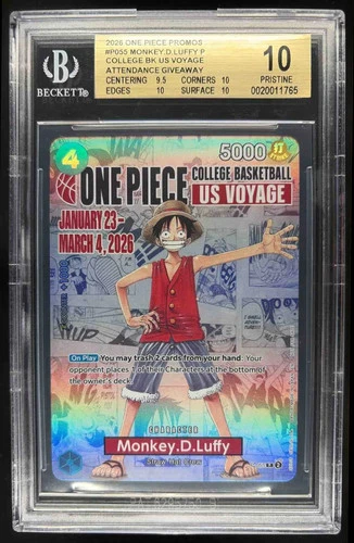 2024 One Piece The Best Monkey.D.Luffy #P-055 Promo BGS 10