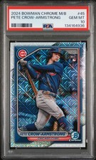 Pete Crow-Armstrong 2024 Bowman Chrome Mega Box #45 Rookie PSA 10 Gem Mint Cubs
