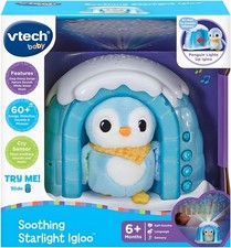 VTech Baby Soothing Starlight Igloo Penguin Night Light Sound Machine Cry Sensor