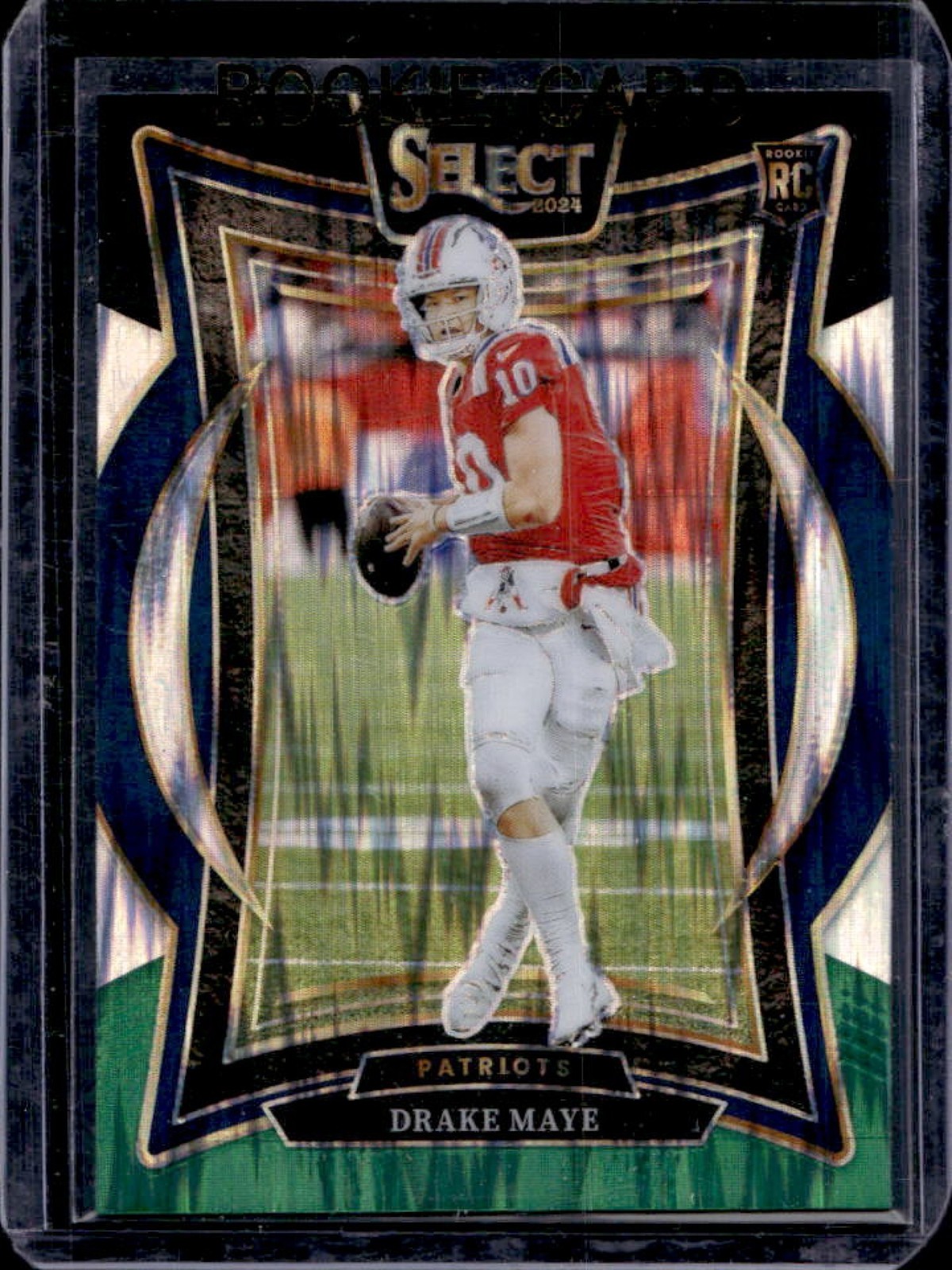 2024 Select Drake Maye Concourse RC Black and Green Prizm Shock #27 Patriots