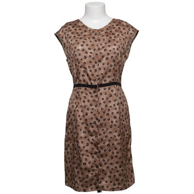 Yargici, Kleid, Größe: 40, Beige/Schwarz, Polyester, Leopard, Damen #CFb