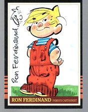Autographed Ron Ferdinand Hand-Signed card DENNIS THE MENACE - 2