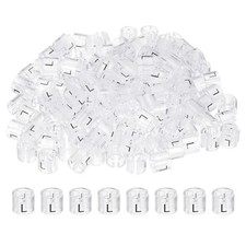 140 Pcs Clothes Hanger Markers, l Size Tag Fit 3mm Rod, Clear