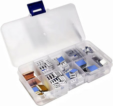 100 PCS 8 Different Sizes Heatsink Kit with Conductive Adhesive Tape, Aluminum