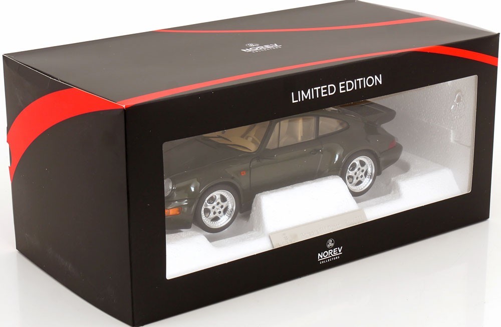 Norev 1993 Porsche 911 (964) Turbo 3.6 Coupe Green Met 1:18 LE