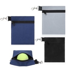 Golf Tee Bag, 3 Pack Golf Tee Pouch 5.5 X 6.7 Inch Zipper Golfs Accessory Bag