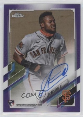 2021 Chrome Rookie Purple Refractor 34/250 Luis Alexander Basabe Auto RC 04tw