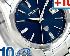 Citizen AQ4080-52L Eco-Drive Quartz Men's Watch Dark Blue Dial Analog From Japan