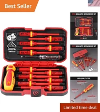 Complete 13-Piece Electrician Screwdriver Set - VDE Certified 1000V Insulation
