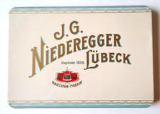 Niederegger Lübecker Mazipan Nostalgie Blechdose Vintage Dose aus Metall Leer
