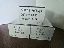 2024 TOPPS HERITAGE BASEBALL MASTER SET 1-500 - ALL BASE + 100 SPs + INSERT SETS