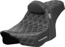 Saddlemen SDC Pro Silver Lattice Seat & Backrest fits 2023-2025 Harley Touring
