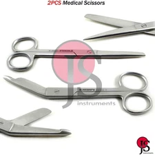 Medical Scissors Bandage Dressing Nursing First Aid Scissors Surgical 2 Pieces