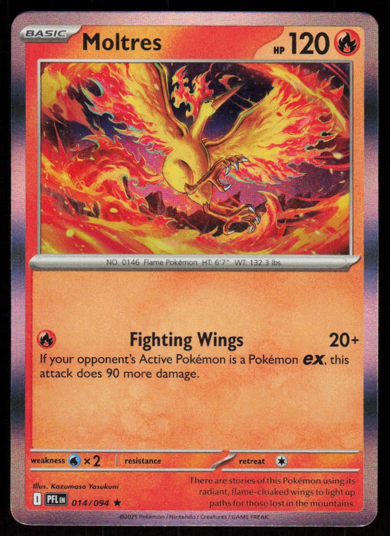 Moltres 014/094 Rare Phantasmal Flames Pokemon Holo Near Mint
