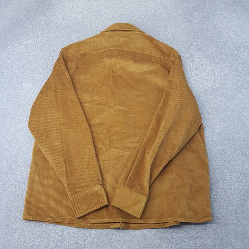 Fred Perry giacca uomo grande marrone corda velluto a coste field utility sovracamicia camicia - Foto 11 di 12