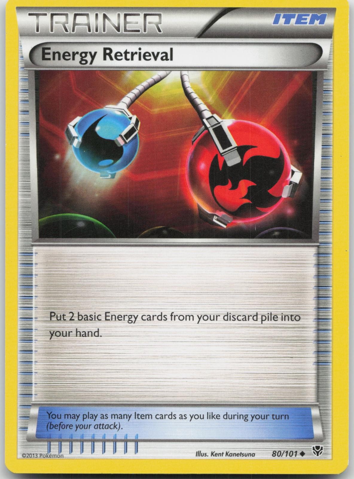 Energy Retrieval 80/101 Uncommon Plasma Blast Pokemon Moderately Played