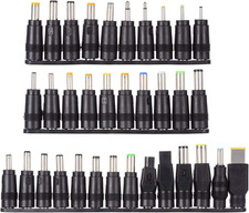Universal 34Pcs DC Connectors Plug Kit, 5.5Mm 2.1Mm Female Base to Dc Adapter Ti