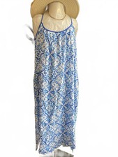 Joyspun Blue and White Printed Summer Dress with Spaghetti Straps 2X