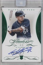 2016 Panini Flawless Rookie Signatures Emerald 4/5 Byung-Ho Park #RF-BP Auto 1e5