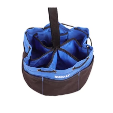Kobalt Blue black Polyester 10-in W x 10-in D x 6.5-in L Accessory tool bag