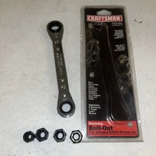 Craftsman 952164 4-Piece Bolt-Out Ratcheting  Bolt Nut Remover Set Black