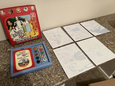 Wizard of Oz Paint By Number Kit 2013-New in Box, 5 canvases, 10 paints A004 