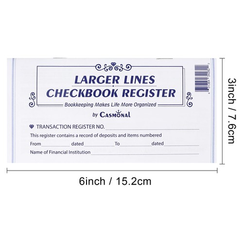 Lot de 20 registres chéquiers Larger Lines, registres de chéquier personnels 20 pièces  - Photo 5/7