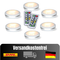 Led Schrankbeleuchtung 6Er Unterbauleuchte Batterie Fernbedienung Dimmbar