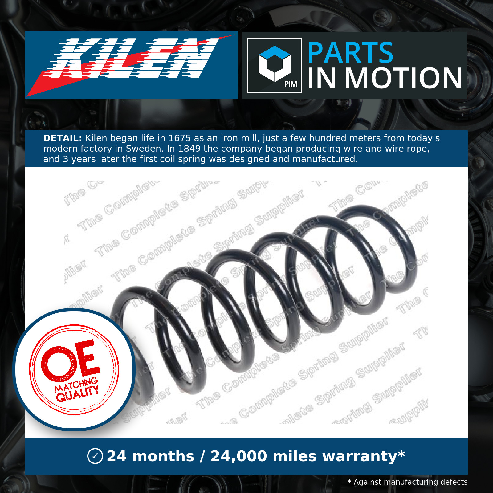 Coil Spring fits RENAULT KADJAR 1.5D Rear 2015 on Suspension Kilen 550204EA0B